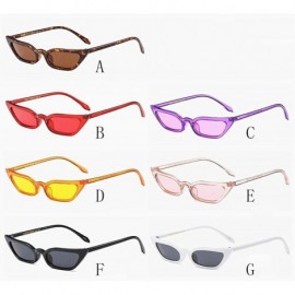 Rimless Women 1990s Fashion Vintage Slim Tiny little Sunglasses - Yellow - C018CHX9Y8A $7.77