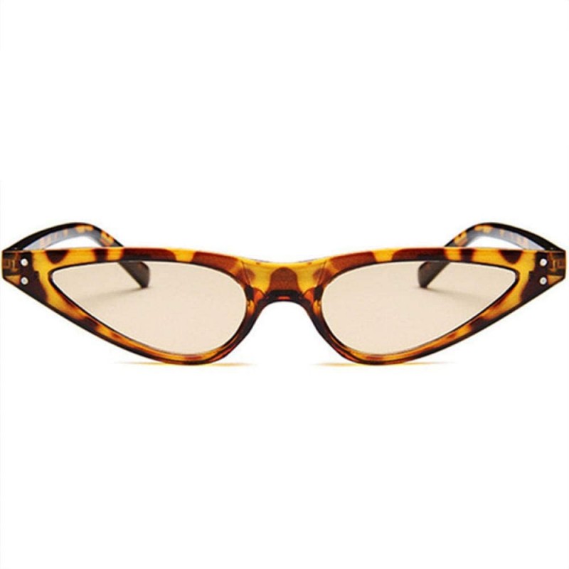 Cat Eye Sunglasses Vintage Glasses Triangle Eyeglasses - Leopard - C619089GXCZ $19.19