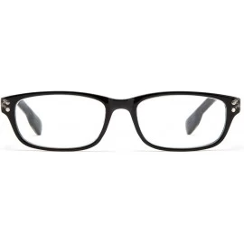 Square Slim Thick Squared Style Celebrity Fashionista Pattern Temple Reading Glasses by IG - Black - C9187GIEO3Y $8.62