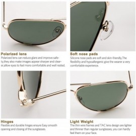 Aviator Aviator Polarized Sunglasses Classic Protection - Darkgreen Lens/Gold Frame - CB18CNUOX3O $13.74