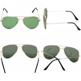 Aviator Aviator Polarized Sunglasses Classic Protection - Darkgreen Lens/Gold Frame - CB18CNUOX3O $13.74
