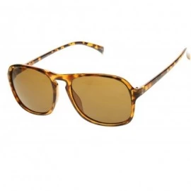 Aviator Classic Retro Fashion Keyhole Bridge Square Aviator Sunglasses (Tortoise Brown) - CD11J2QIV79 $10.76
