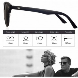 Rimless Polarized Sunglasses for Men and Women - Semi-Rimless Men Sunglasses polarized uv protection WP2006 - All Black - CZ1...