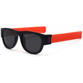 Goggle Premium Unisex Polarized Fold Frame Sun Glasses Trendy Stylish Sunglasses for Men Women - Red - C018YOGMIID $18.43