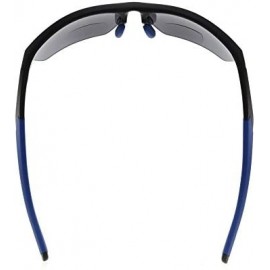 Sport Retro Mens Womens Sports Half-Rimless Bifocal Sunglasses - Black Frame/Blue Arm - C5189X5K6UM $20.36