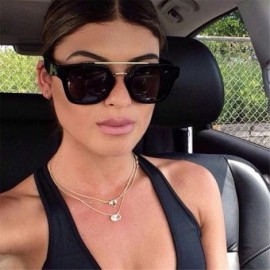 Rimless Designer Women Flat Top Exquisite Alloy Sunglasses Oversized Street Snap - Transparent Silver - CW18950QK8M $13.11