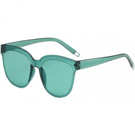 Oversized 2020 New Unisex Oversized Square Candy Colors Glasses Rimless Frame Unisex Sunglasses - E - C8196SXY3T9 $10.07