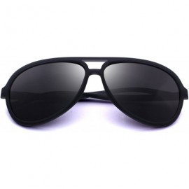 Sport Polarized Sunglasses for Women Men Lighter Frame Vintage Pilot Sunglasses with Case O8510 - Gray - C518H26X8IH $23.06