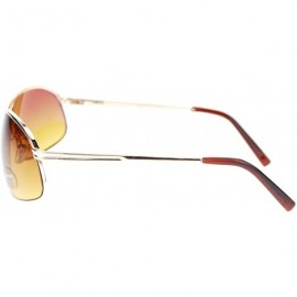 Rectangular HD(High Definition) Lens Sunglasses Narrow Spring Hinge Frame - Gold - CY11TRQ99X9 $8.63