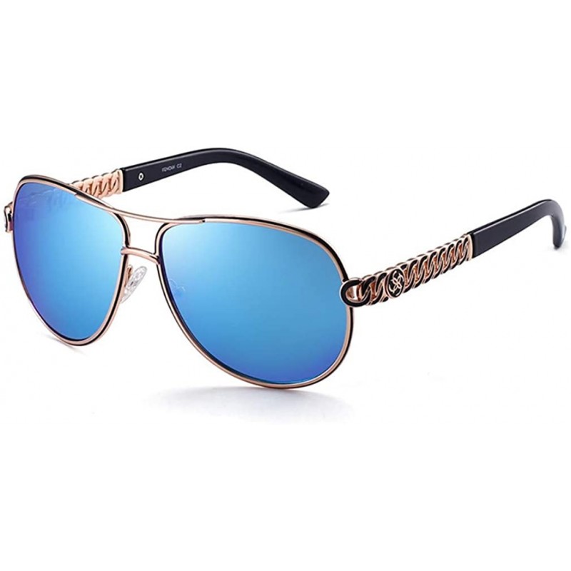 Aviator Designer Pilot Sun Glasses Male Driver Driving Shades Ladies Sunglasses - Blue - CL18WD3MAQW $34.63