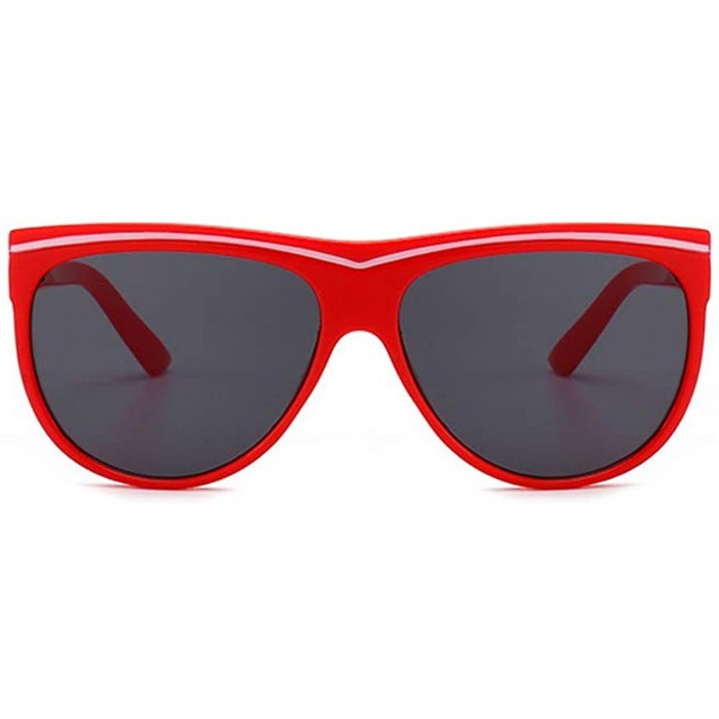 Goggle Women's Fashion Line Drawing Sunglasses Classic All-match Outdoor Sunshade Toad Sunglasses UV400 - Red - C618SNHA0LC $...