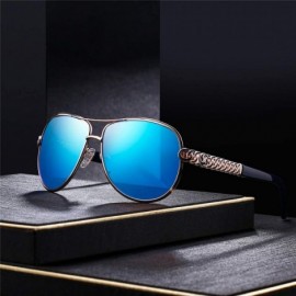 Aviator Designer Pilot Sun Glasses Male Driver Driving Shades Ladies Sunglasses - Blue - CL18WD3MAQW $34.63