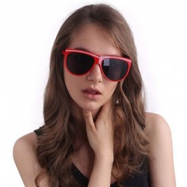 Goggle Women's Fashion Line Drawing Sunglasses Classic All-match Outdoor Sunshade Toad Sunglasses UV400 - Red - C618SNHA0LC $...