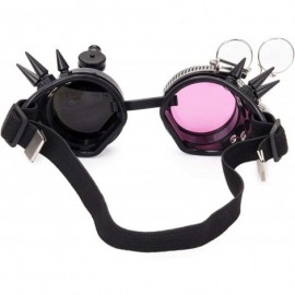 Goggle Kaleidoscope Glasses Double Ocular Loupe Cosplay Steampunk Goggles - Black - CW18SNXG6AT $11.19