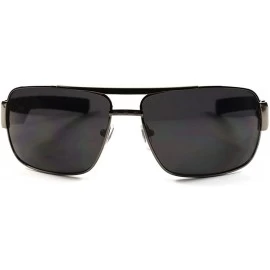 Rectangular Designer Modern High-End Stylish Fashion Mens Womens Rectangle Sunglasses - Gunmetal - CJ189AN7EW4 $15.13