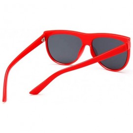 Goggle Women's Fashion Line Drawing Sunglasses Classic All-match Outdoor Sunshade Toad Sunglasses UV400 - Red - C618SNHA0LC $...