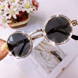 Square 2020 Vintage Round Diamond Sunglasses Women Luxury Red Black Clear Lens Rhinestone Eyeglasses UV400 - 4 - CY198GLKUCL ...