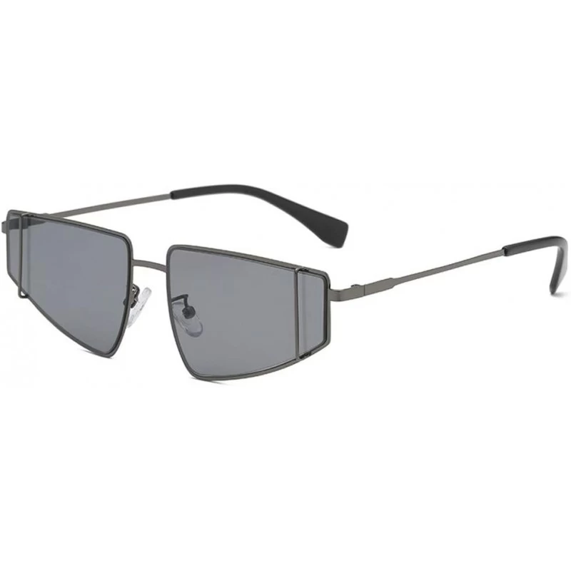 Square Irregular Sunglasses Fashion Vintage Eyeglasses - Gray - CU18S4WMOI5 $9.21