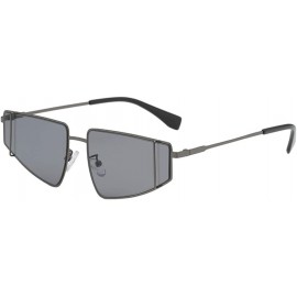 Square Irregular Sunglasses Fashion Vintage Eyeglasses - Gray - CU18S4WMOI5 $9.21