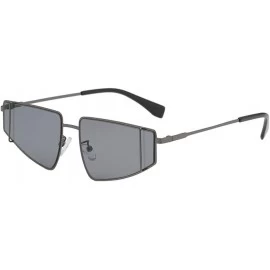 Square Irregular Sunglasses Fashion Vintage Eyeglasses - Gray - CU18S4WMOI5 $9.21