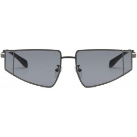 Square Irregular Sunglasses Fashion Vintage Eyeglasses - Gray - CU18S4WMOI5 $9.21