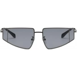 Square Irregular Sunglasses Fashion Vintage Eyeglasses - Gray - CU18S4WMOI5 $9.21