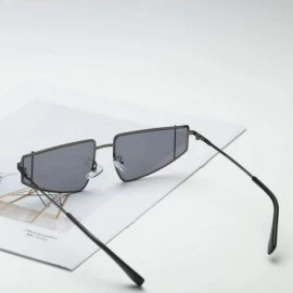 Square Irregular Sunglasses Fashion Vintage Eyeglasses - Gray - CU18S4WMOI5 $9.21