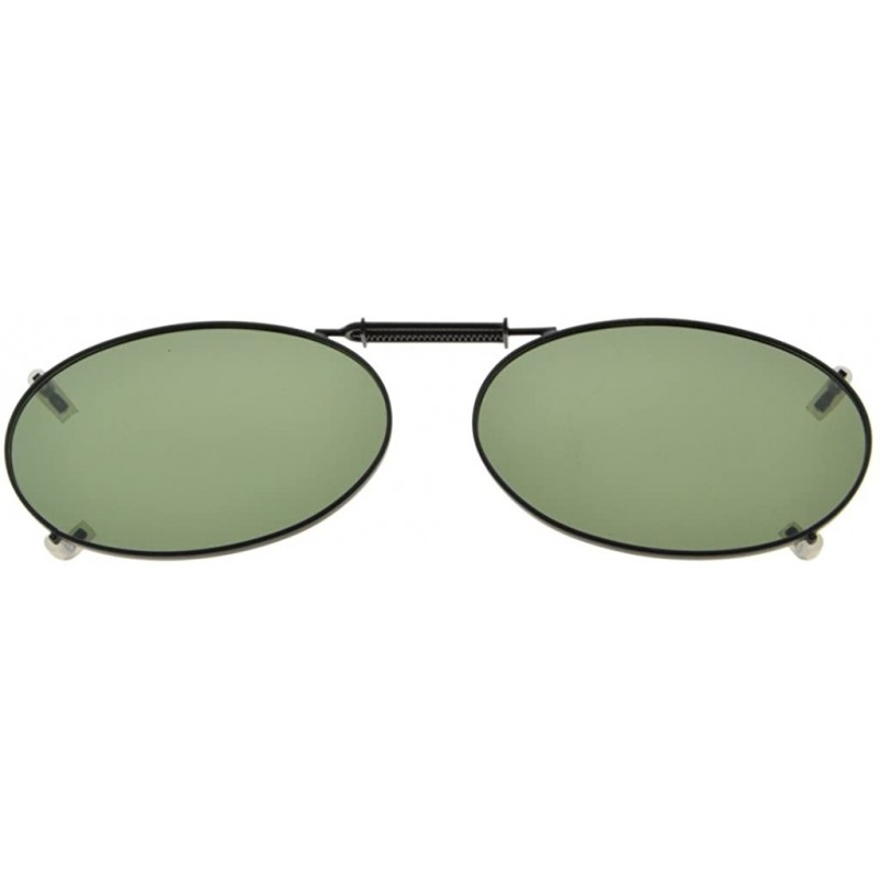 Wrap Metal Frame Rim Polarized Lens Clip On Sunglasses 2 1/16"x1 3/8" - C76-g15 - C3182MMY7S3 $11.06