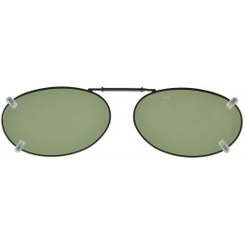 Wrap Metal Frame Rim Polarized Lens Clip On Sunglasses 2 1/16"x1 3/8" - C76-g15 - C3182MMY7S3 $11.06