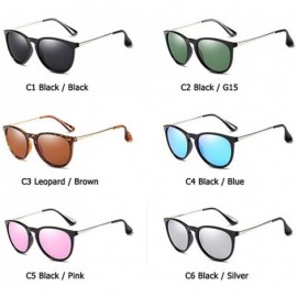 Round sunglasses for women Men Metal Round Shades Male Sun Glasses Women - C1-black - CL18WZUOQG8 $26.55