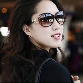 Round Female Fashion Plastic Hollow Frame Rimmed Sunglasses - Leopard - C918C0TTE0Q $10.11