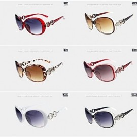 Round Female Fashion Plastic Hollow Frame Rimmed Sunglasses - Leopard - C918C0TTE0Q $10.11