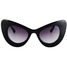 Cat Eye Sexy Retro Cat Eye Sunglasses Female Sun Glasses for Women Accessories Summer (full black) - CG18DYK5SK6 $11.98