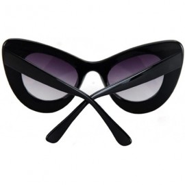 Cat Eye Sexy Retro Cat Eye Sunglasses Female Sun Glasses for Women Accessories Summer (full black) - CG18DYK5SK6 $11.98