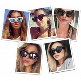 Oversized Cat Eye Fashion Sunglasses Women Vintage Luxury Brand Designer Glasses Sun Female UV400 Eyewear Shades - C8198ZRXOX...