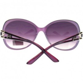 Butterfly Womens Sunglasses Classic Oversize Round Butterfly Frame - Purple - CE11OJ9TRWH $8.28