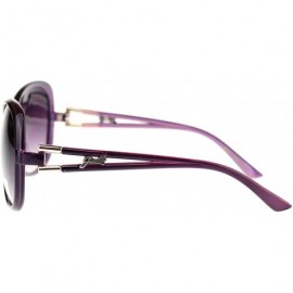 Butterfly Womens Sunglasses Classic Oversize Round Butterfly Frame - Purple - CE11OJ9TRWH $8.28