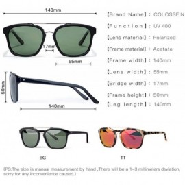 Aviator Fashion Sunglasses Women Classic Square Frame Polarized Fishing Lens Green - Green - C418YZWWLS5 $53.19