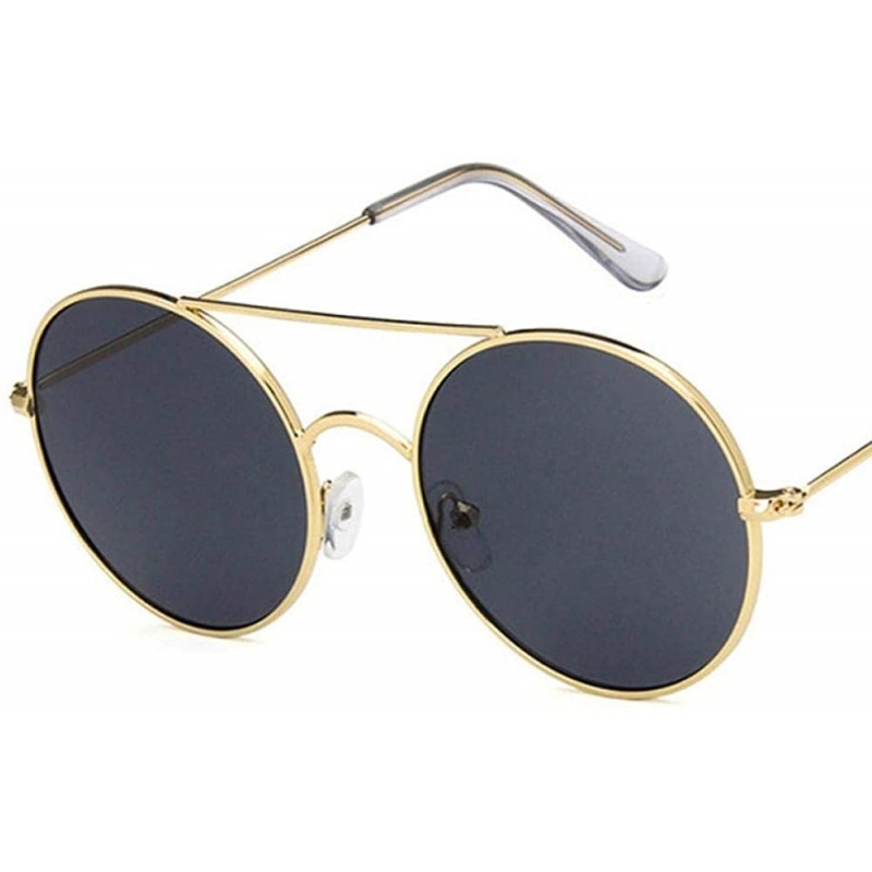 Aviator Round Sunglasses Women Men Retro Aolly Women Sun Glasses Men Ladies Eyewear 4 - 8 - CZ18XE0R5R7 $8.48