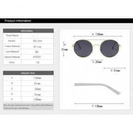 Aviator Round Sunglasses Women Men Retro Aolly Women Sun Glasses Men Ladies Eyewear 4 - 8 - CZ18XE0R5R7 $8.48