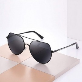 Aviator Unisex Aviator Sunglasses Polarized Sun Glasses For Men or Women - Black - CZ18WY6Q4N0 $19.69