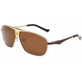 Aviator Army Quality Sunglasses Stable Frame Explosion Proof Lens Aviator 62mm - Gold/Brown - CT1218U3X5B $17.25