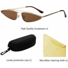 Wayfarer Fashion Eyes Frame Metal Sunglasses Men Women UV Protection for Outdoor - Brown - CM18G7RYTH7 $8.76