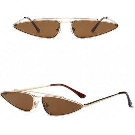 Wayfarer Fashion Eyes Frame Metal Sunglasses Men Women UV Protection for Outdoor - Brown - CM18G7RYTH7 $8.76