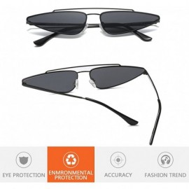 Wayfarer Fashion Eyes Frame Metal Sunglasses Men Women UV Protection for Outdoor - Brown - CM18G7RYTH7 $8.76