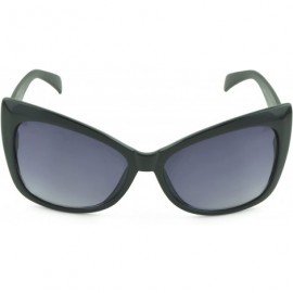 Oversized Women's Fashion Kitten Retro Cat Eye Sunglasses - Black Gold - CV129KB5F1F $9.46