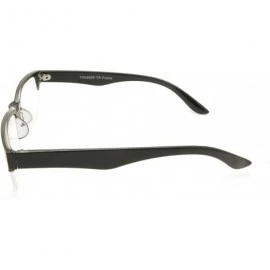 Square TR90 Lightweight half-rim Basic Square Reading Glasses 51mm-19mm-140mm - Shiny Black - C917YKG3WYA $15.34