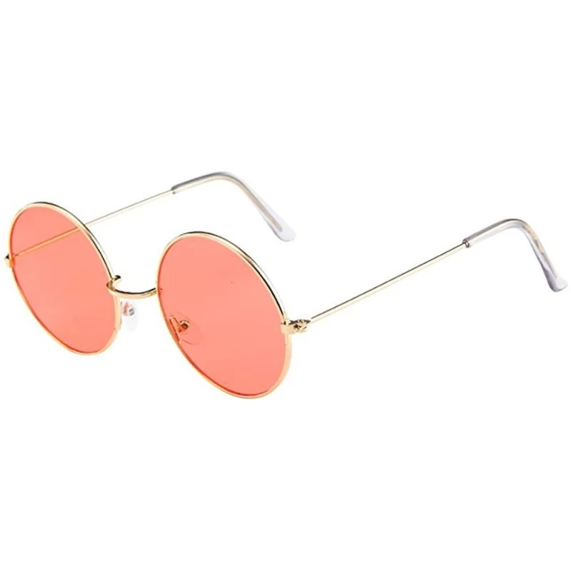 Sport Women Men Fashion Circle Frame Vintage Retro Glasses-Unisex Sunglasses Eyewear - B - CT18Q3ZSLLZ $7.46