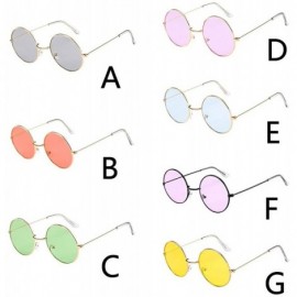 Sport Women Men Fashion Circle Frame Vintage Retro Glasses-Unisex Sunglasses Eyewear - B - CT18Q3ZSLLZ $7.46