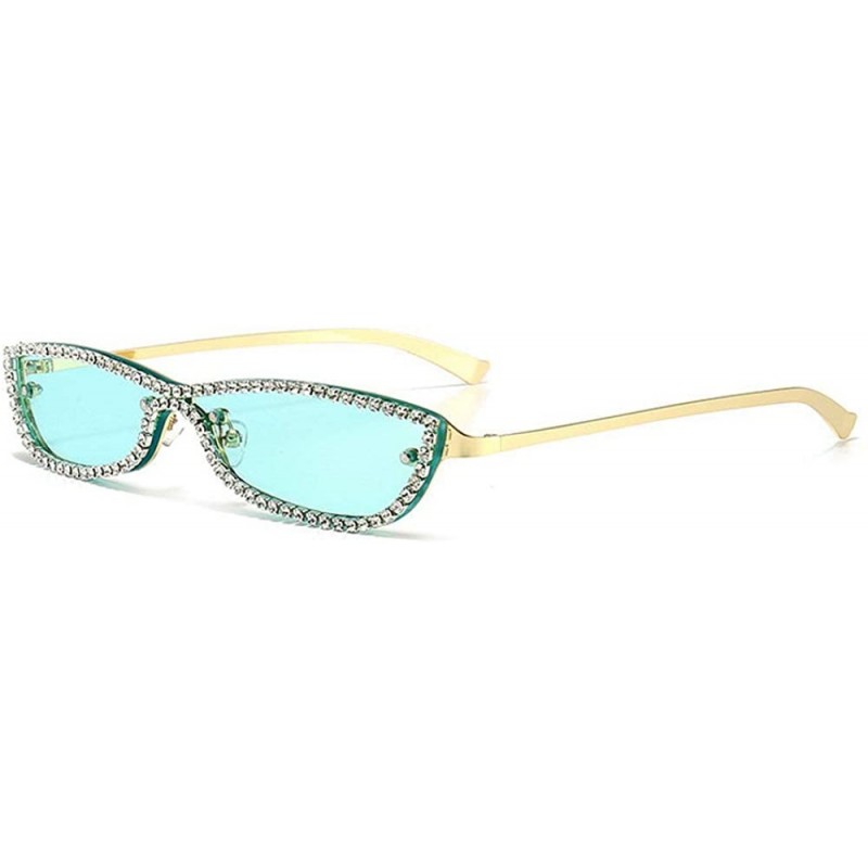 Rimless Diamond Sunglasses Vintage Rimless Eyeglasses - Green - CL198G7NLM7 $15.09